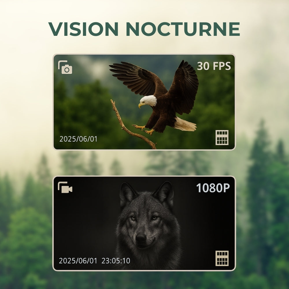 Monoculaire vision nocturne HD avec zoom 5X