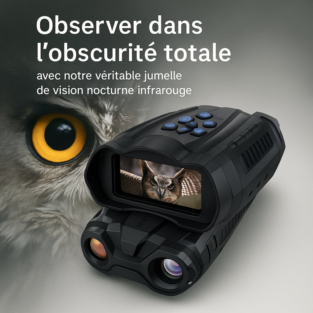 Jumelles vision nocturne 4K avec Zoom 10X & Batterie longue durée
