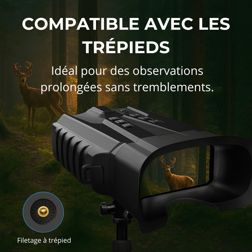 Jumelles vision nocturne HD avec Zoom 8X & Batterie longue durée