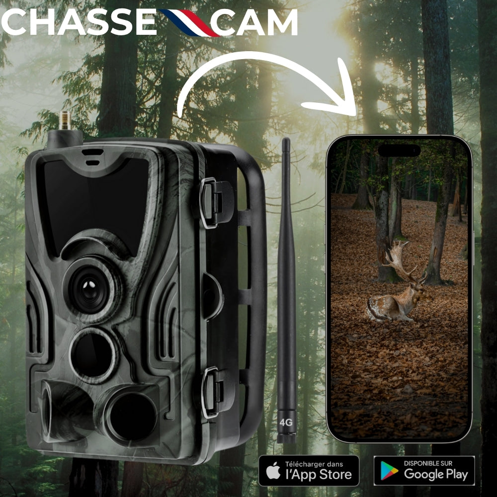 Caméra de chasse 4K avec écran 4G+