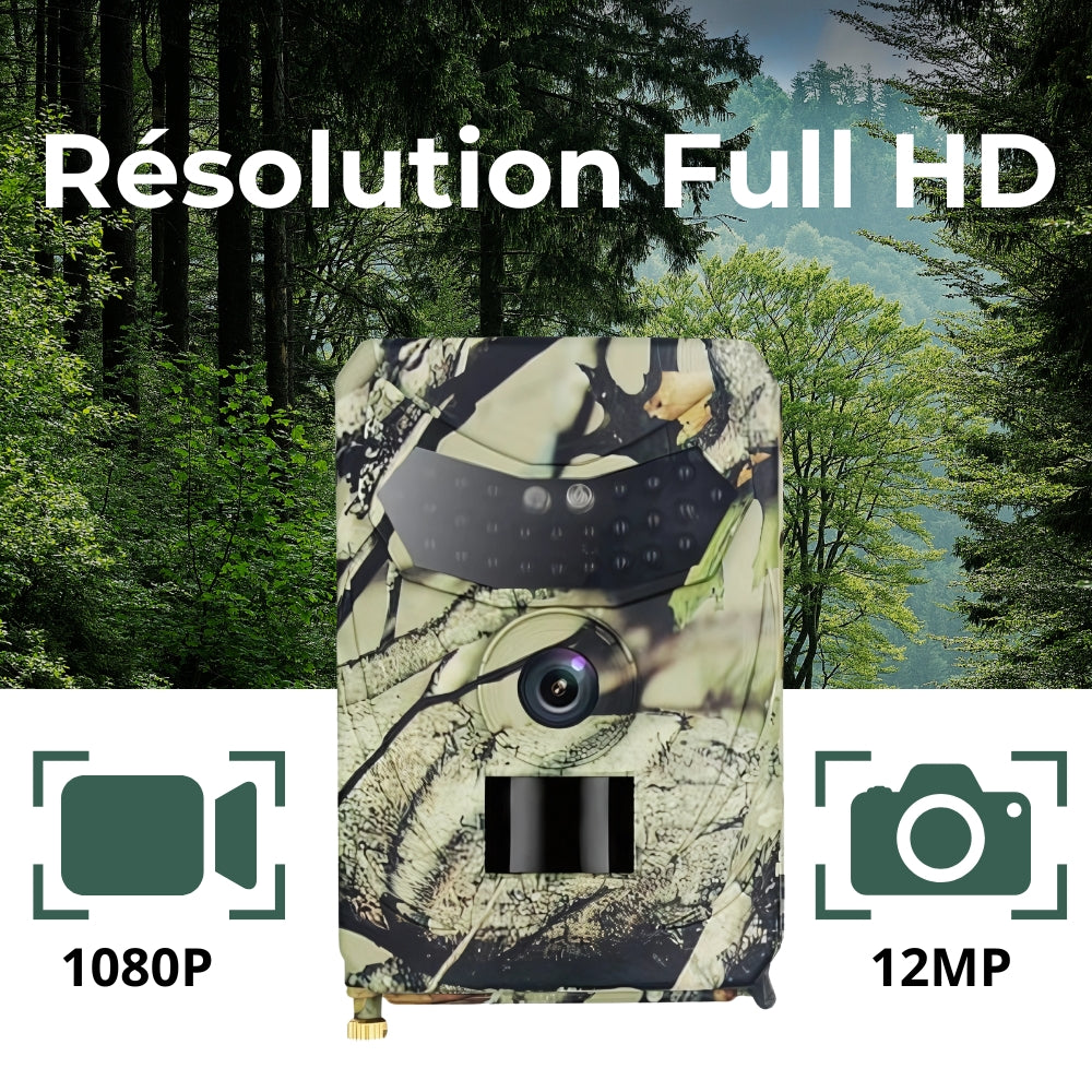 Caméra de chasse full HD avec grand angle
