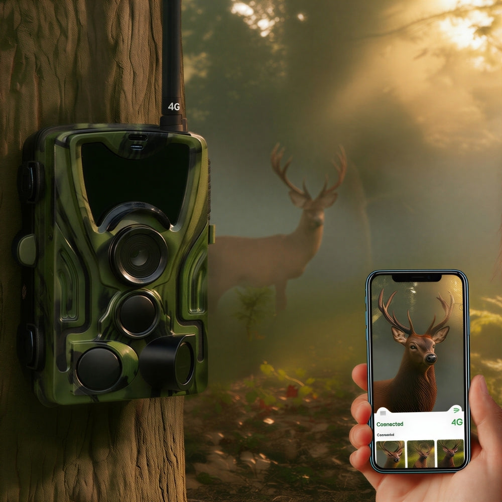 Caméra de chasse 4K avec écran 4G+