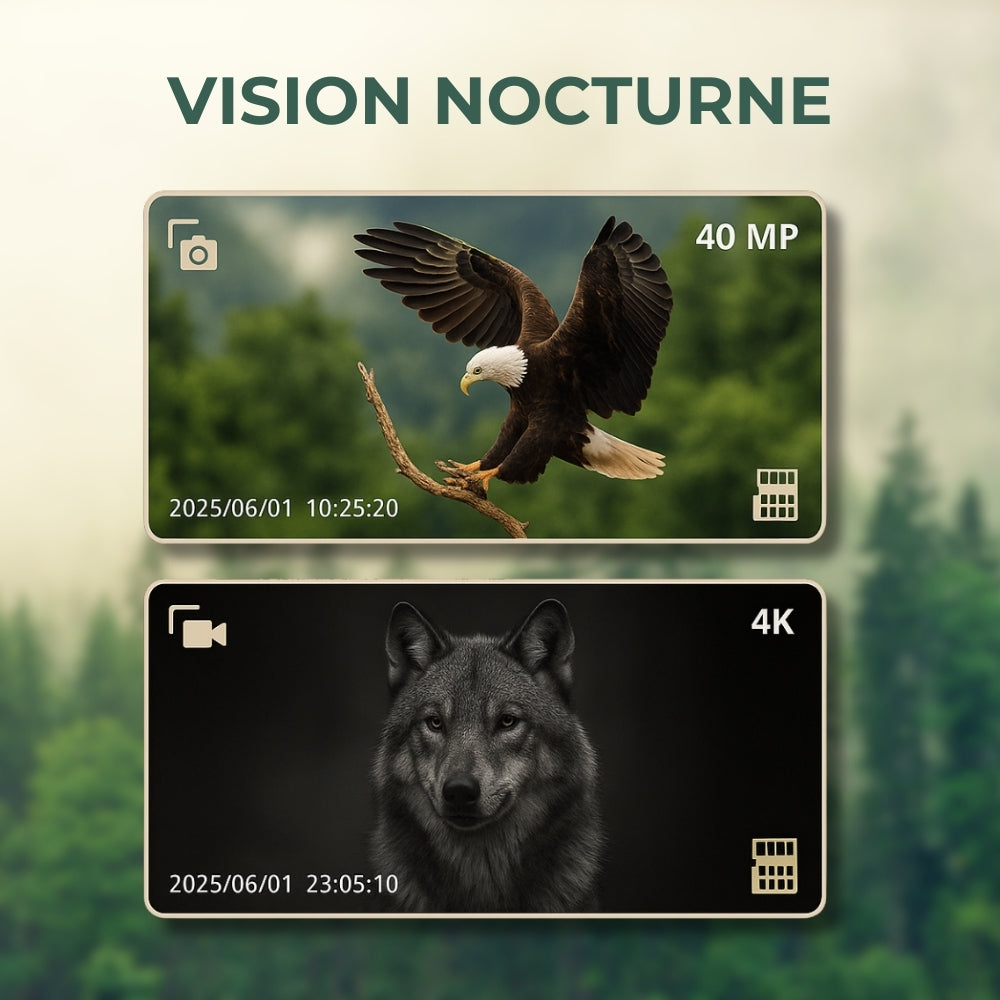 Jumelles vision nocturne 4K avec enregistrement