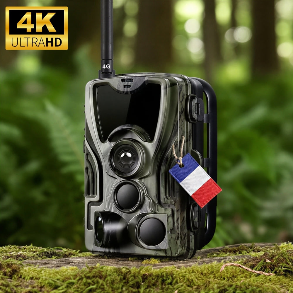 Caméra de chasse 4K avec écran 4G+