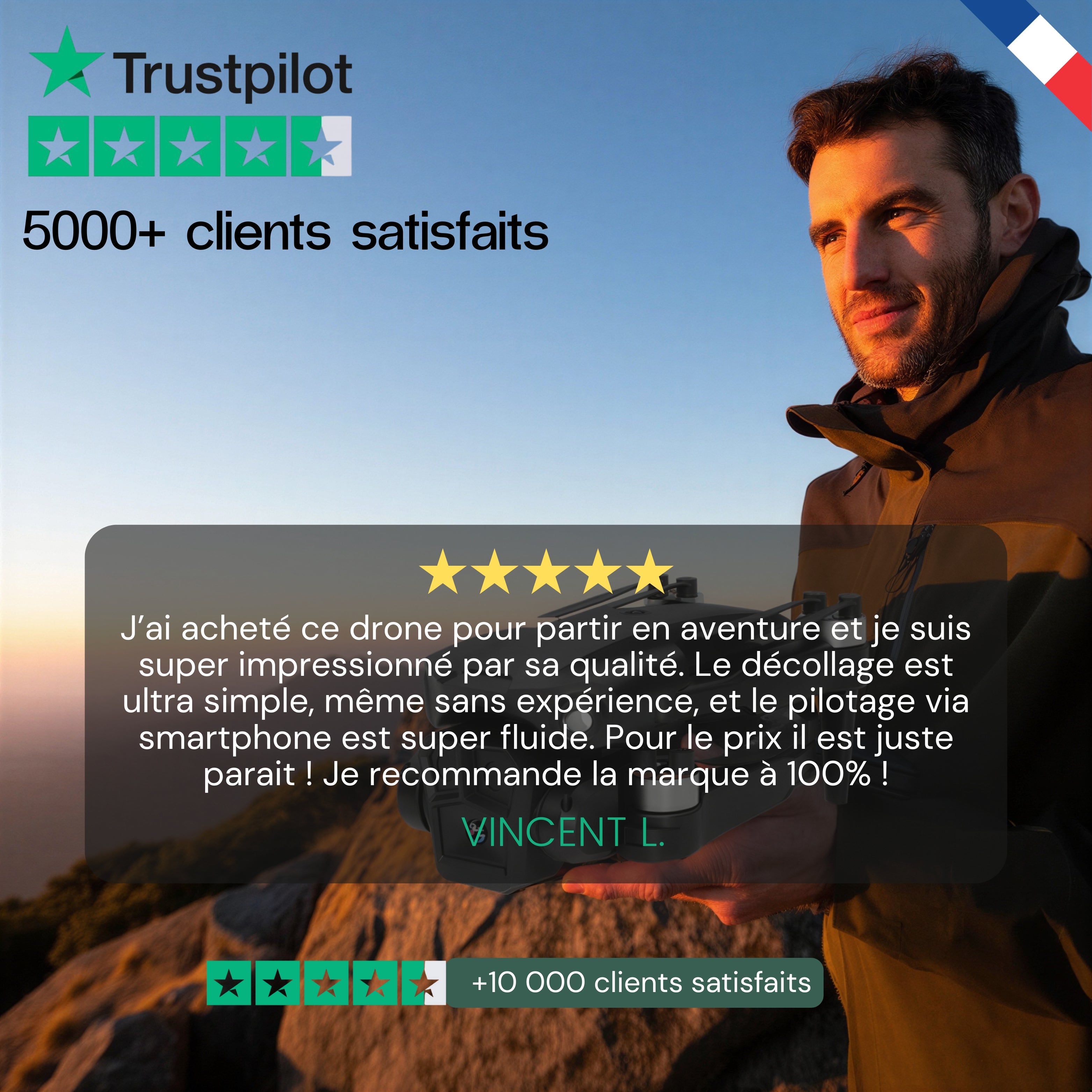 Drone vidéo full HD