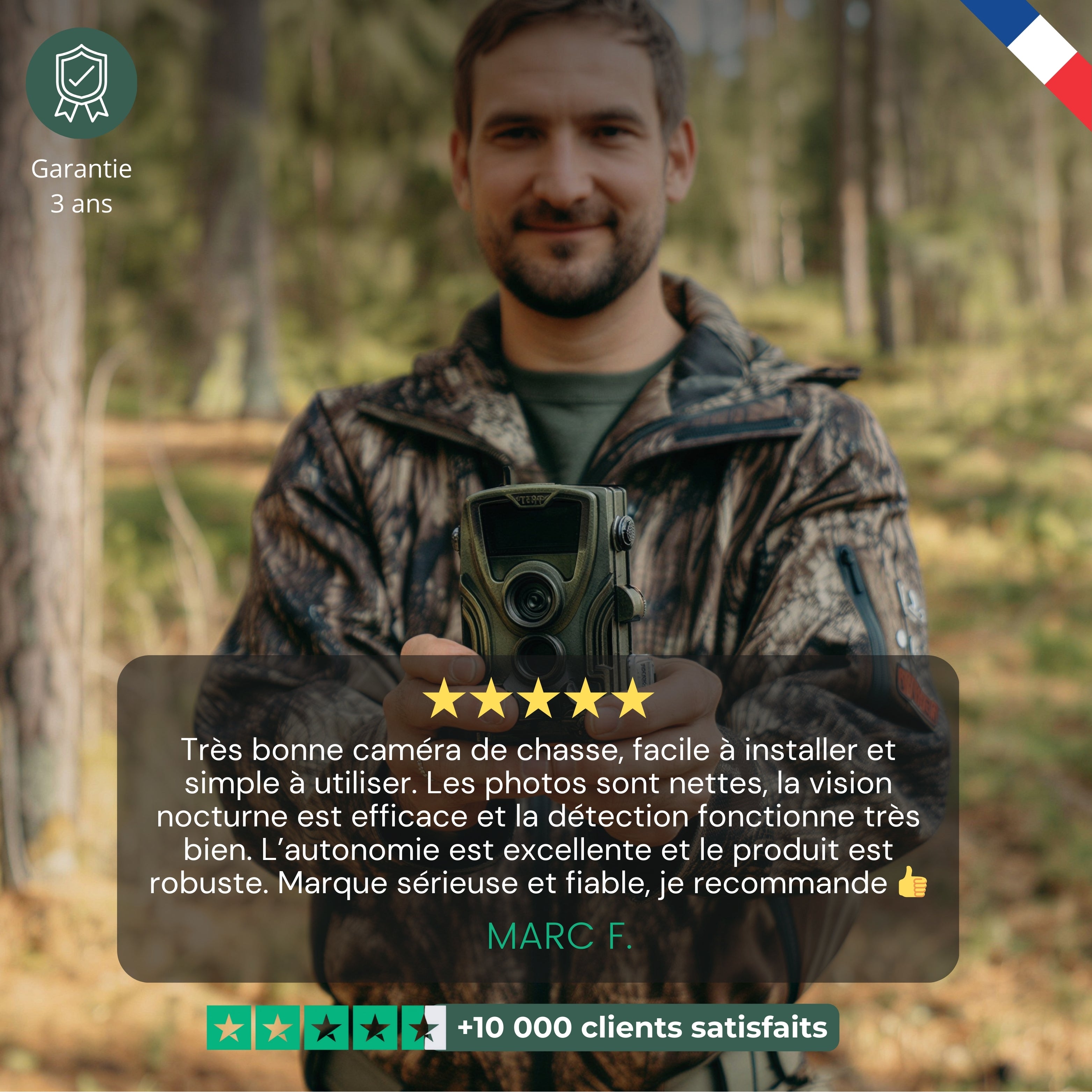 Caméra de chasse full HD avec écran