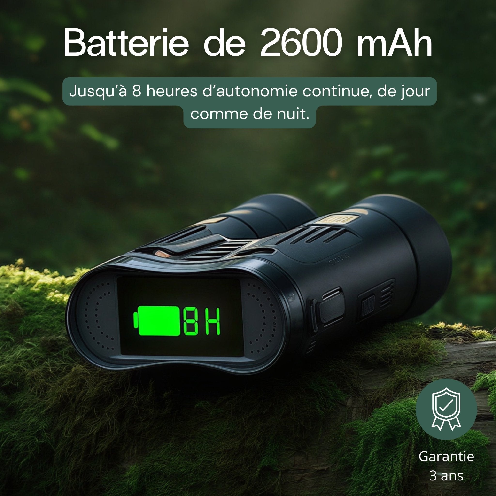 Jumelles vision nocturne 4K -Autonomie 8h