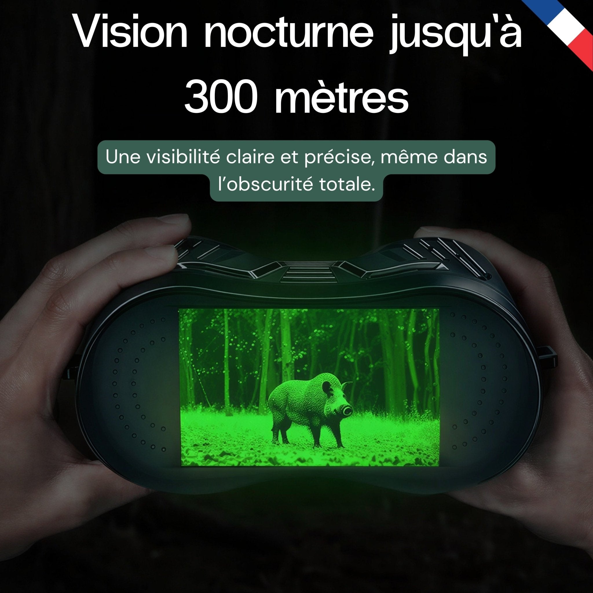 Jumelles vision nocturne 4K -Autonomie 8h