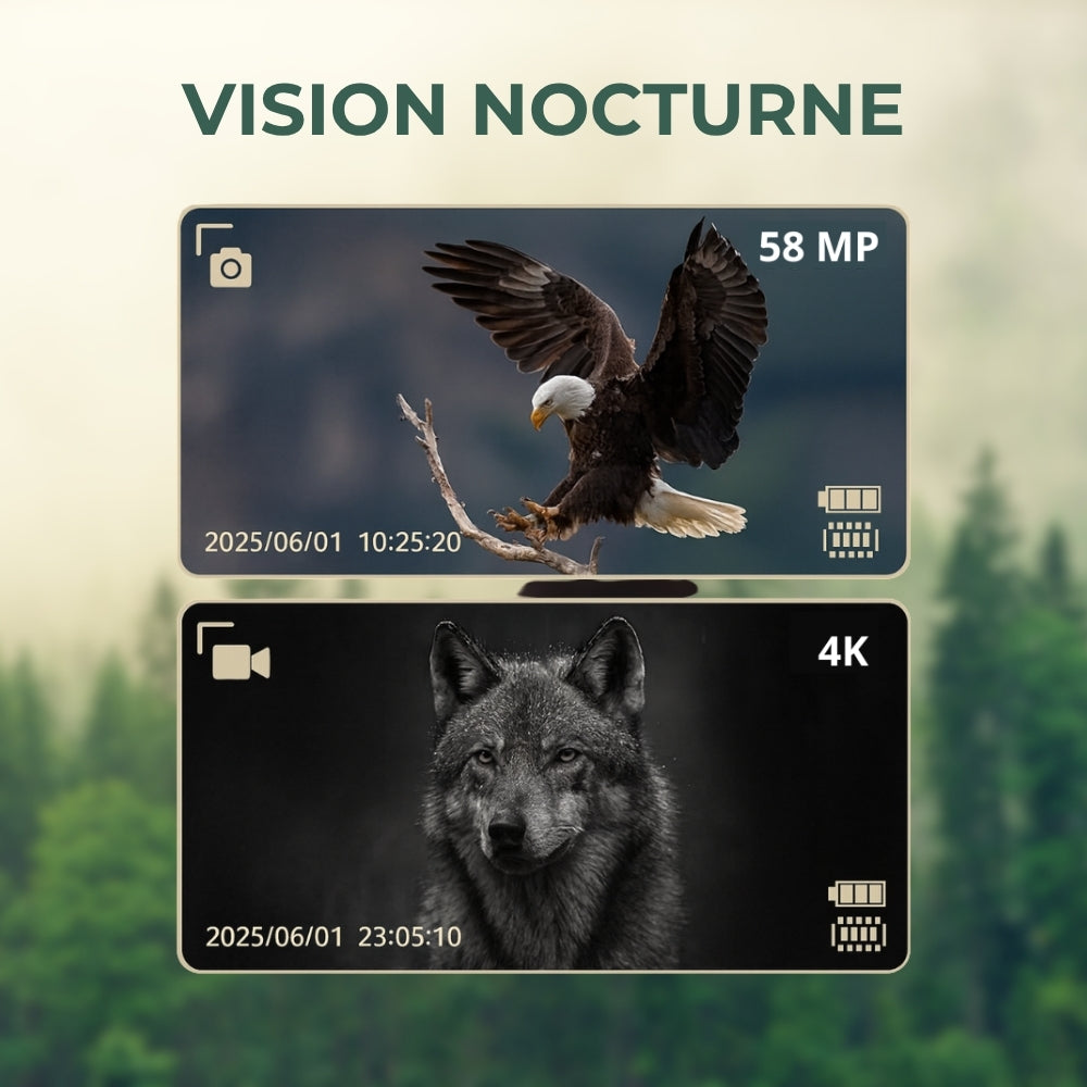 Jumelles vision nocturne 4K avec Zoom 10X & Batterie longue durée