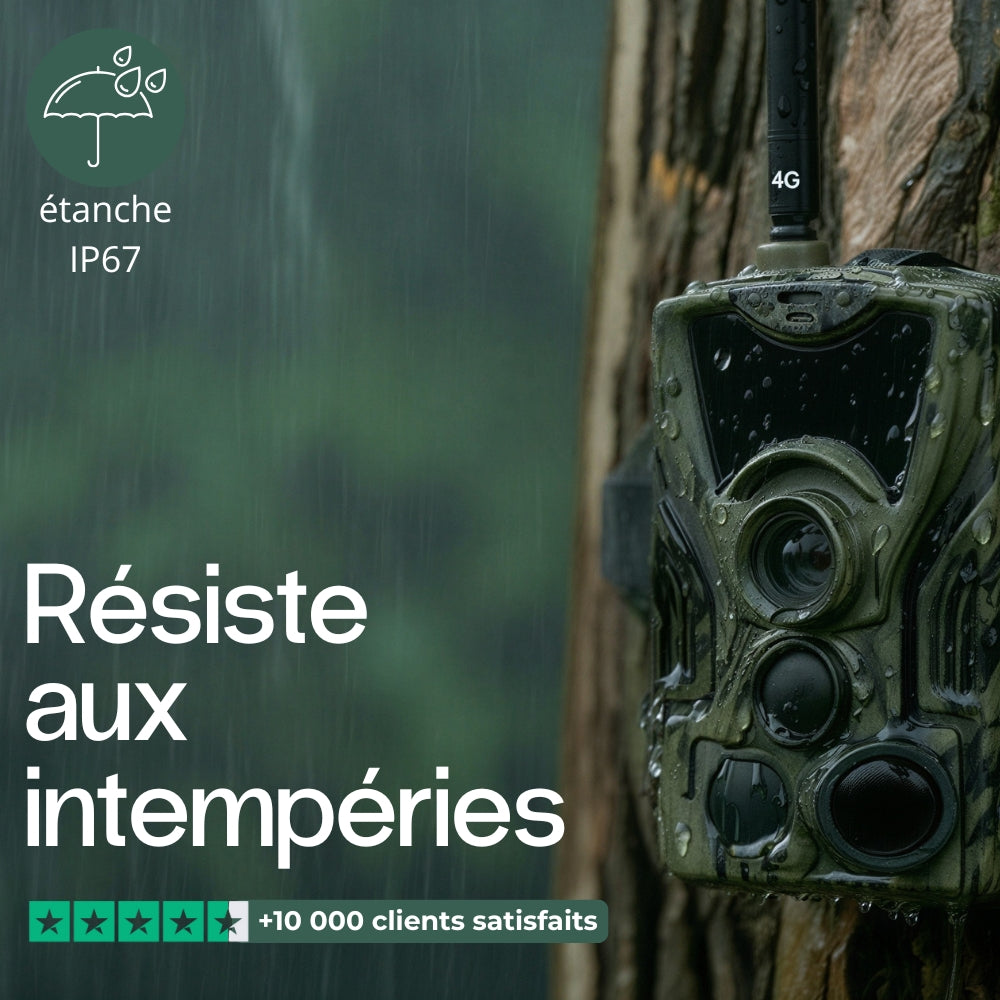 Caméra de chasse 4K avec écran 4G+