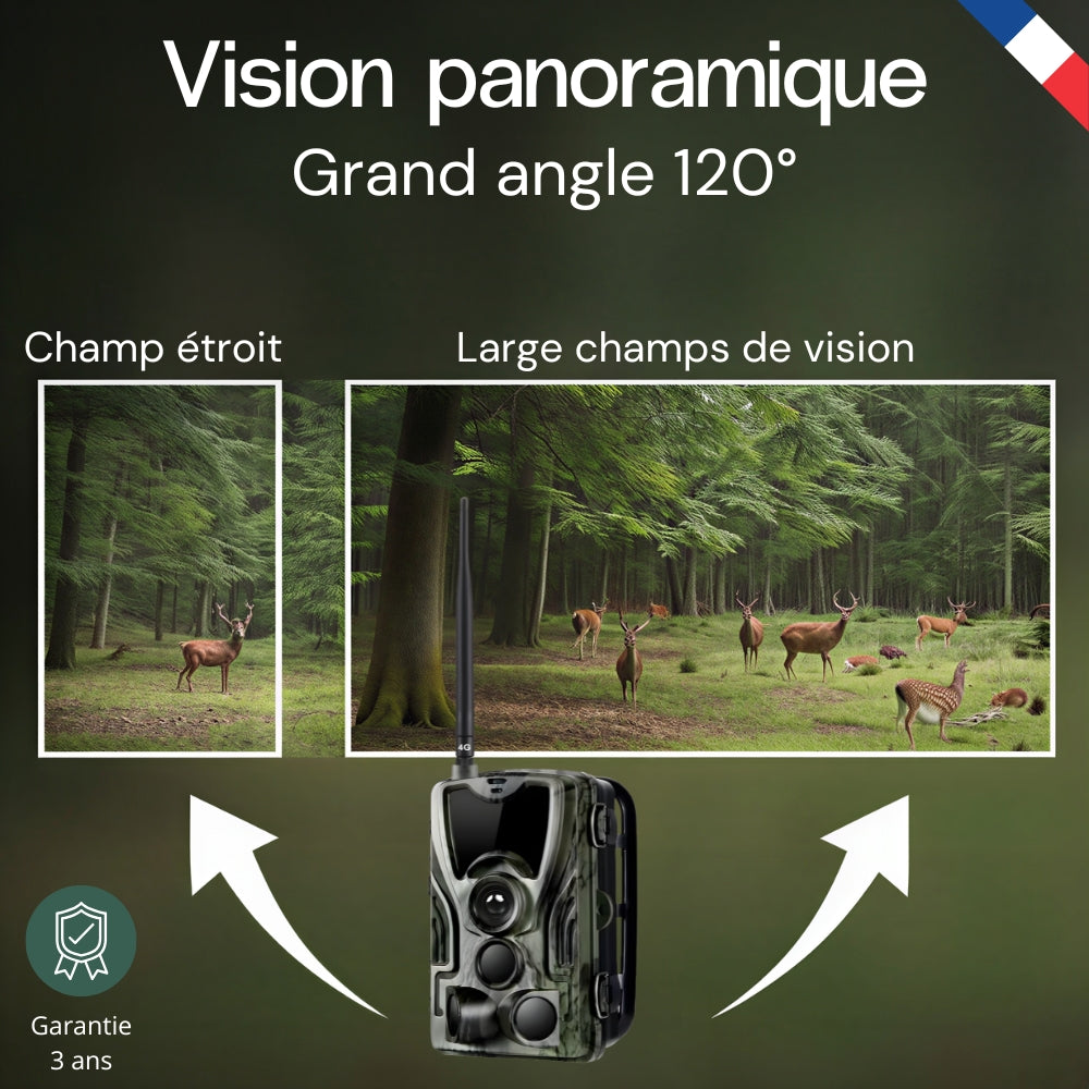 Caméra de chasse 4K avec écran 4G+