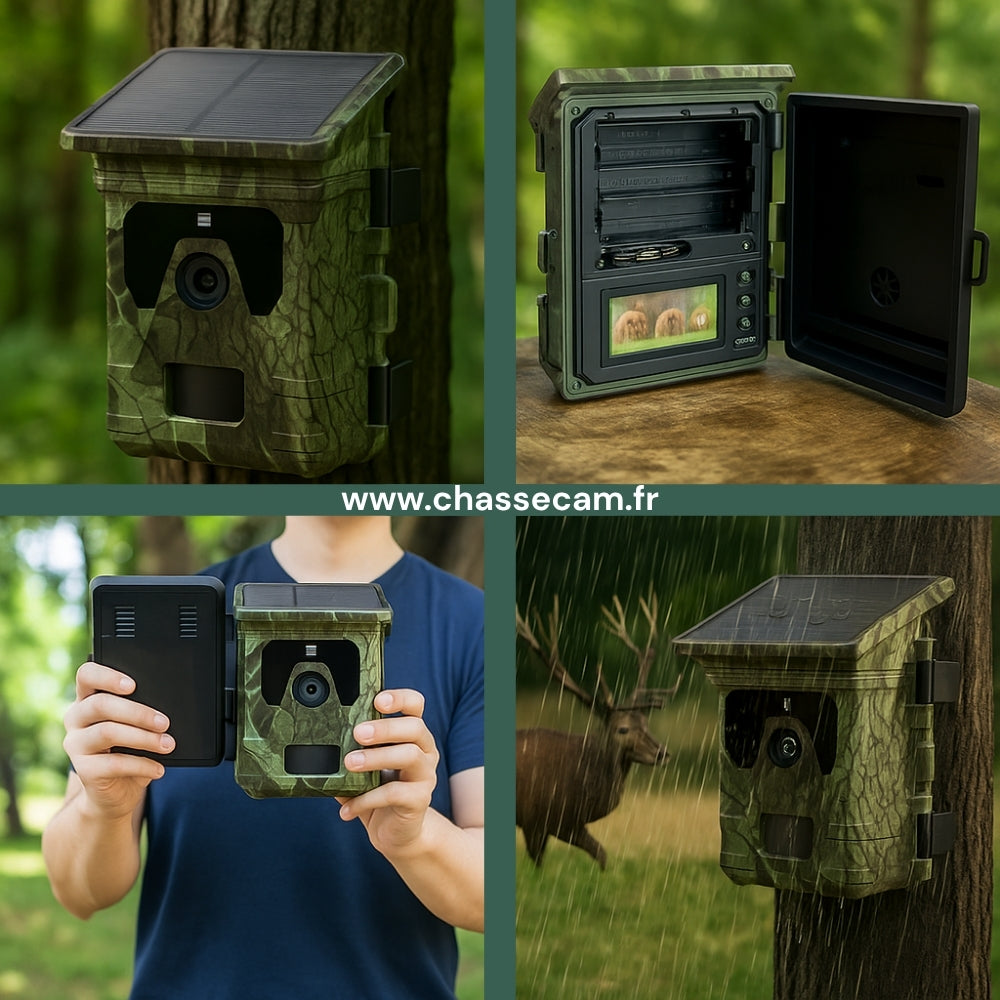 Caméra de chasse solaire avec écran