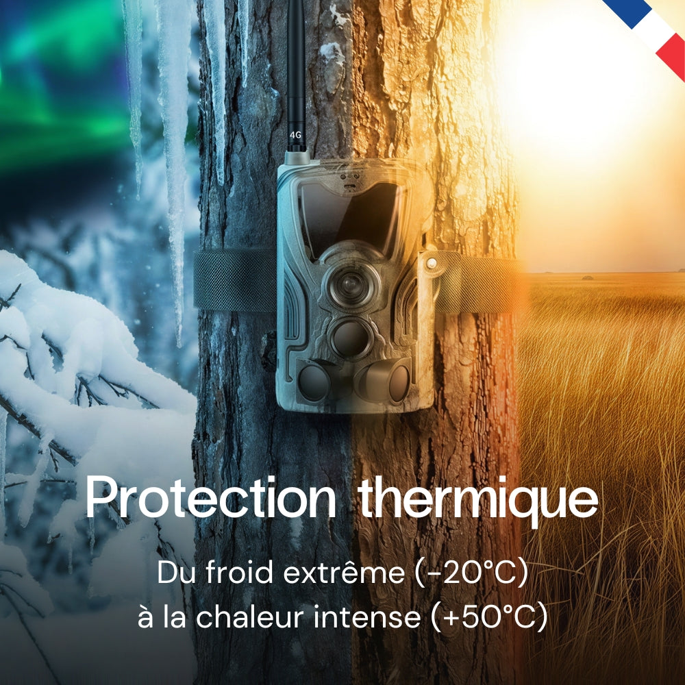 Caméra de chasse 4K avec écran 4G+