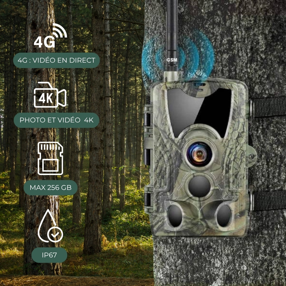 Caméra de chasse avec écran 4G+