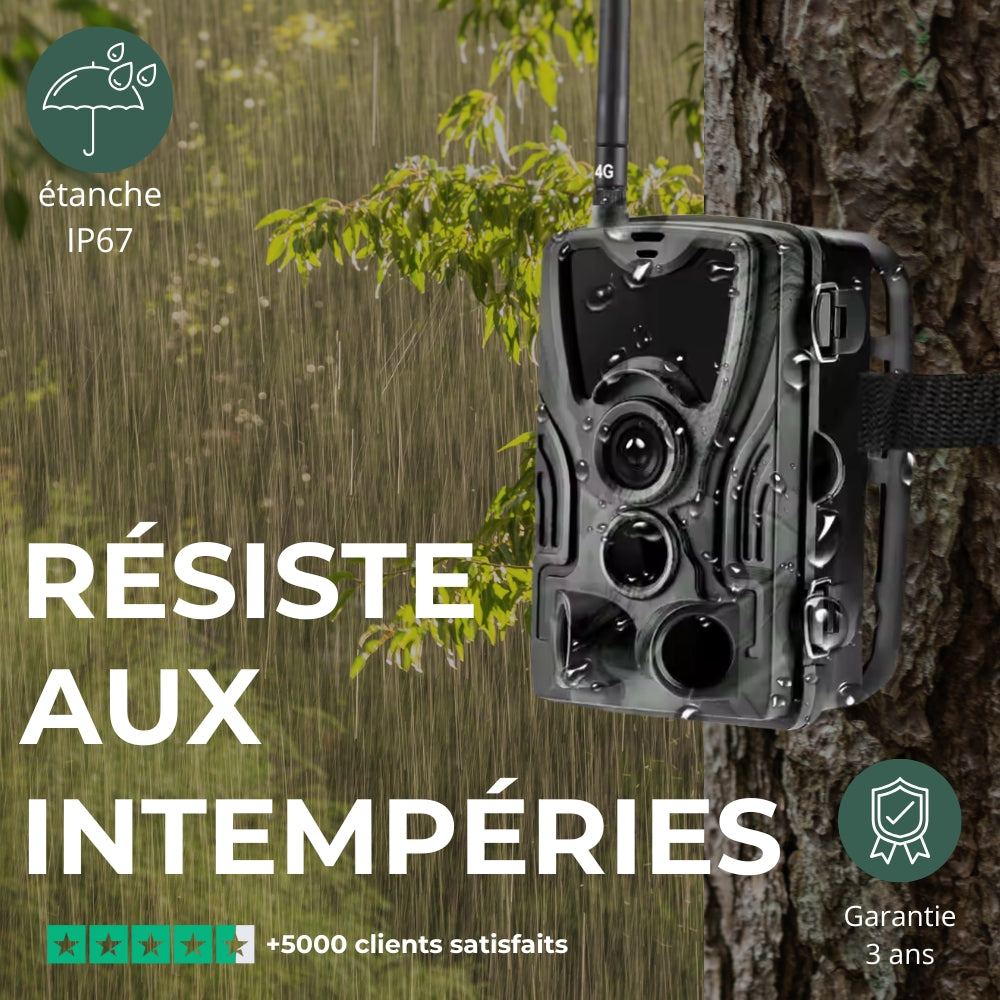 Caméra de chasse 4K avec écran 4G+