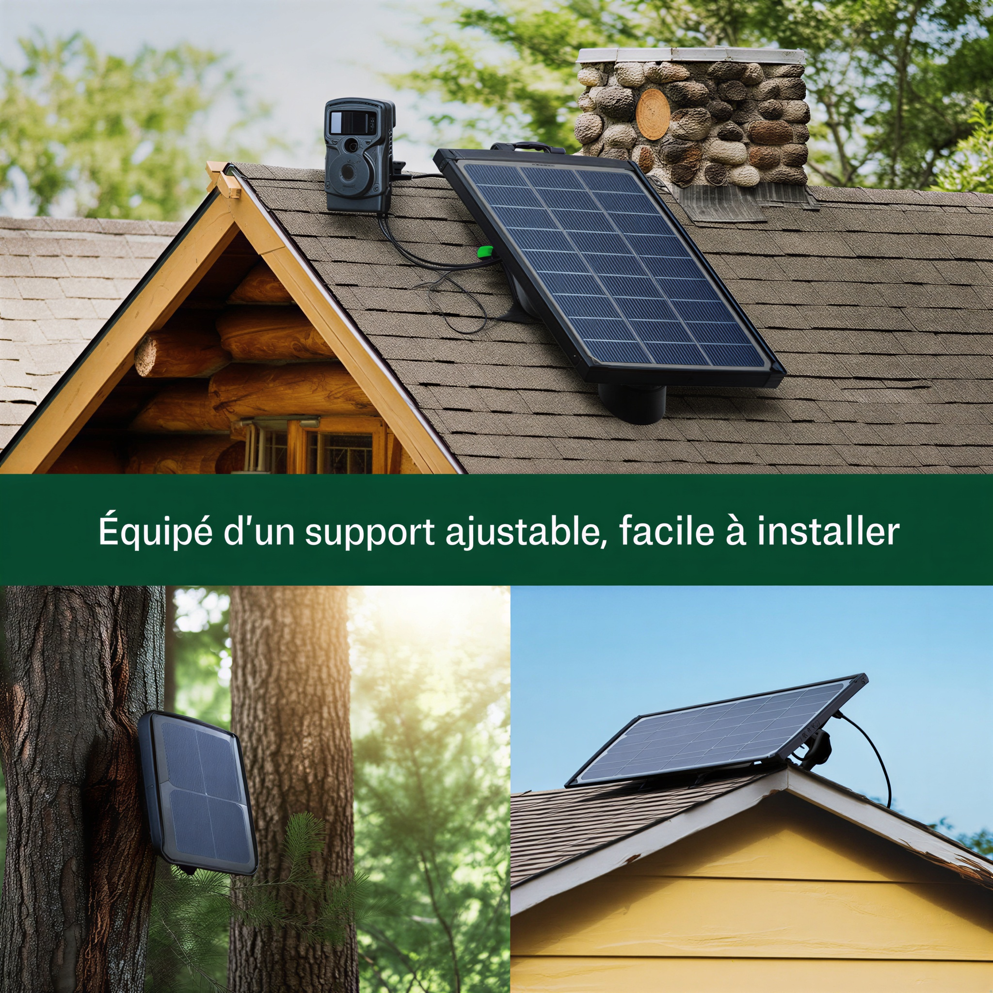Panneau solaire pour caméra de chasse